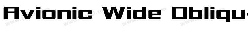Avionic Wide Obliqu字体转换